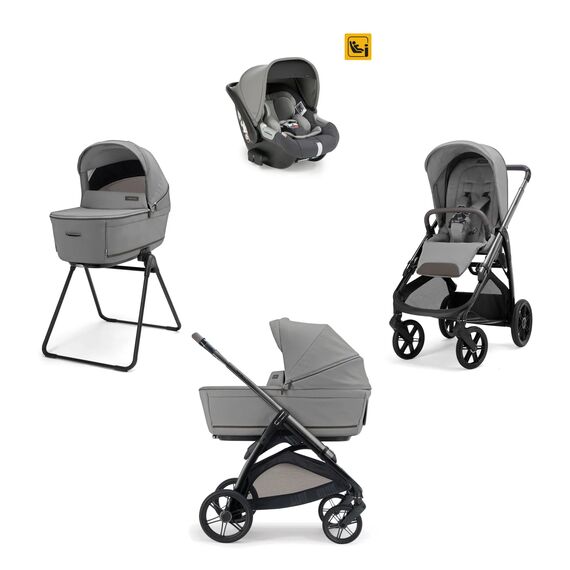 Inglesina Aptica Σύστημα Μεταφοράς Quattro Με Κάθισμα Αυτοκινήτου Darwin Crystal Grey  / Litio Black KA61T0CLG - Πολυκαρότσια, Συστήματα Μεταφοράς στο Oneirokosmos