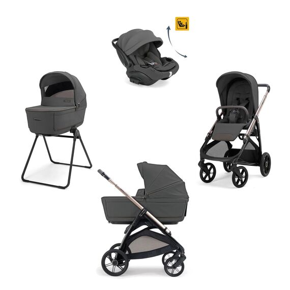 Inglesina Aptica Σύστημα Μεταφοράς Quattro Με Κάθισμα Αυτοκινήτου Darwin Recline Evo Marble Grey / Palladio Black KA62T0MBG - Πολυκαρότσια, Συστήματα Μεταφοράς στο Oneirokosmos