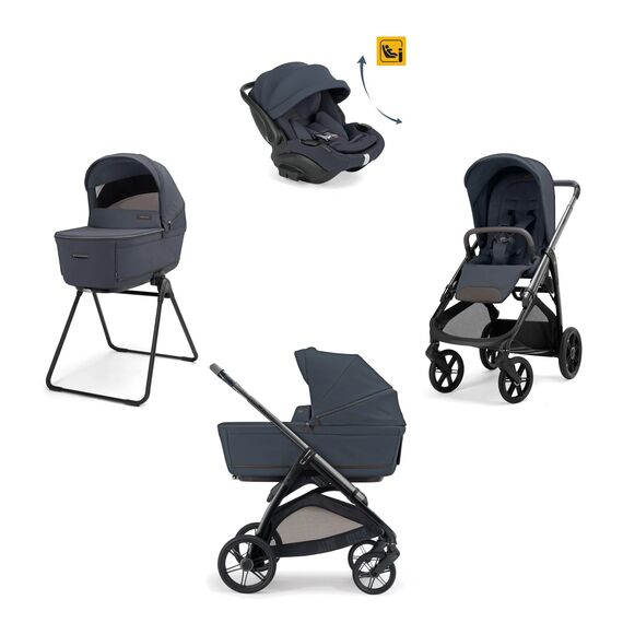Inglesina Aptica Σύστημα Μεταφοράς Quattro Με Κάθισμα Αυτοκινήτου Darwin Recline Evo Sapphire Blue  / Litio Black KA62T0SRB - Πολυκαρότσια, Συστήματα Μεταφοράς στο Oneirokosmos