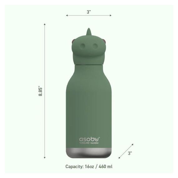 Asobu Μπουκάλι Θερμός Bestie Dinosaur 460ml SBV44 - Θερμός & Ισοθερμικά Προϊόντα στο Oneirokosmos