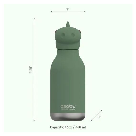 Asobu Μπουκάλι Θερμός Bestie Dinosaur 460ml SBV44 - Θερμός & Ισοθερμικά Προϊόντα στο Oneirokosmos