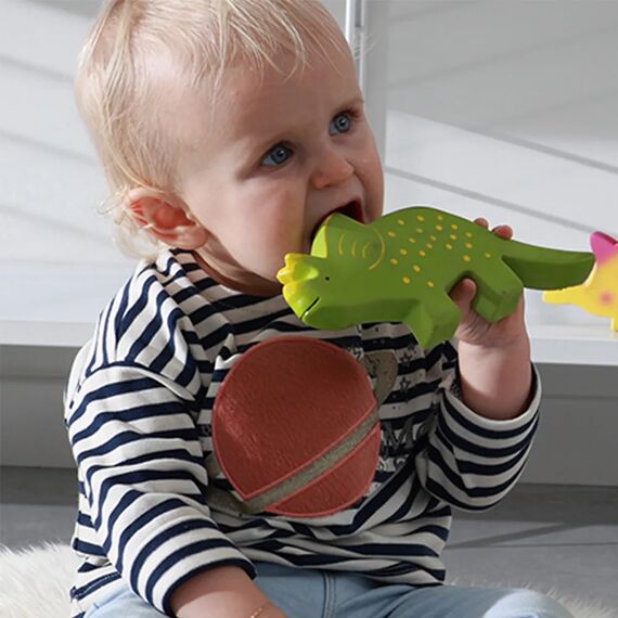 TIKIRI ΜΑΣΗΤΙΚΟ ΠΑΙΧΝΙΔΙ BABY TRICERATOPS - Μασητικά - Κρίκοι Οδοντοφυΐας στο Oneirokosmos