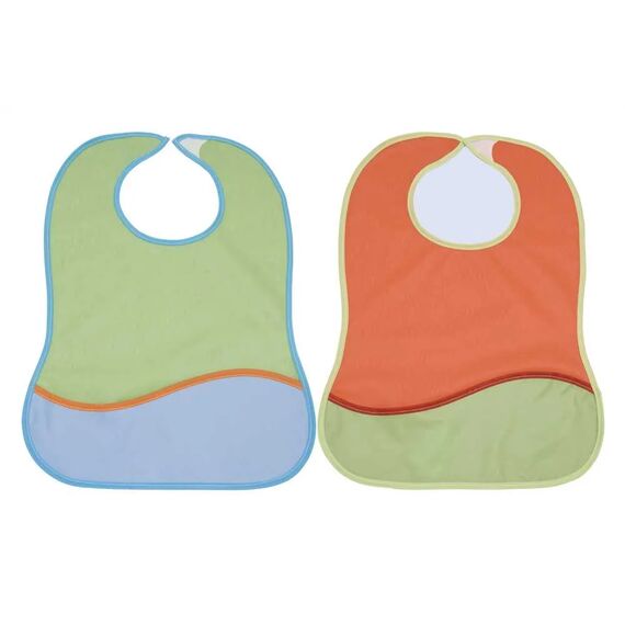 X-TREME BABY ΣΕΤ 2 ΣΑΛΙΑΡΕΣ ΠΛΑΣΤΙΚΟ ΜΕ ΣΚΡΑΤΣ 31 X 42 CM - Σαλιάρες στο Oneirokosmos