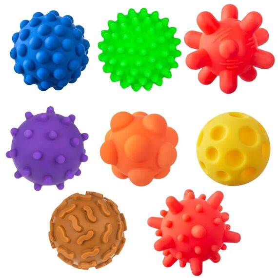TULLO ΠΑΙΧΝΙΔΙ ΑΙΣΘΗΣΕΩΝ  SENSORY BALLS 8 ΤΜΧ - Εκπαιδευτικά Παιχνίδια στο Oneirokosmos