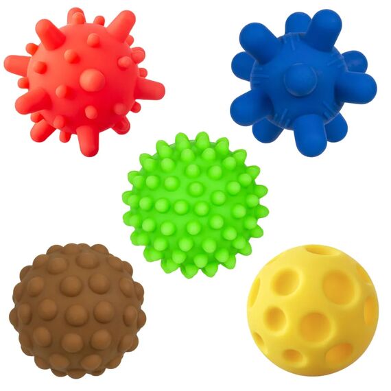 TULLO ΠΑΙΧΝΙΔΙ ΑΙΣΘΗΣΕΩΝ SENSORY BALLS 5 ΤΜΧ - Εκπαιδευτικά Παιχνίδια στο Oneirokosmos