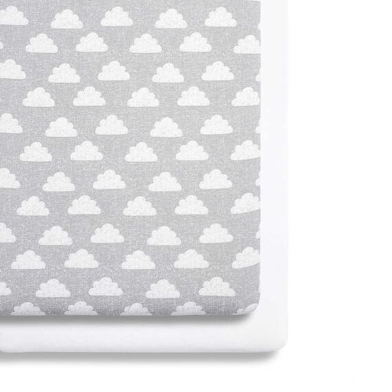 SNUZ ΣΕΤ ΣΕΝΤΟΝΙΑ 2 ΤΕΜΑΧΙΩΝ ΓΙΑ ΛΙΚΝΟ 44 x 80 cm CLOUD - Σεντόνια Κούνιας στο Oneirokosmos