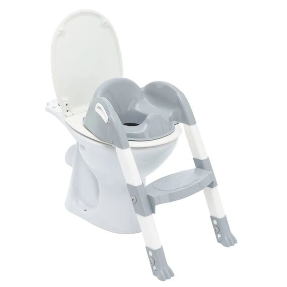 THERMOBABY KIDDYLOO  ΕΚΠΑΙΔΕΥΤΙΚΟ ΚΑΘΙΣΜΑ ΤΟΥΑΛΕΤΑΣ ΜΕ ΣΚΑΛΑΚΙΑ GREY - WC- Γιογιό-Μειωτές Τουαλέτας-Σκαλοπατάκια στο Oneirokosmos
