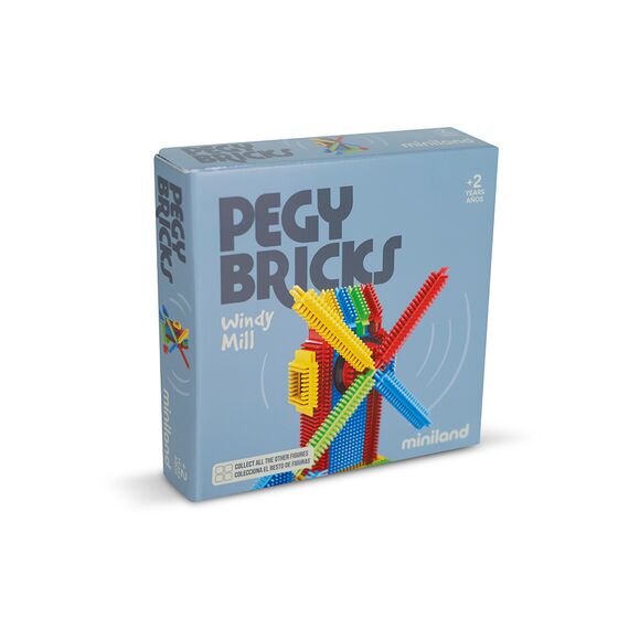 MINILAND ΠΑΙΧΝΙΔΙ ΚΑΤΑΣΚΕΥΗΣ PEGY BRICKS - WINDY MILL - Εκπαιδευτικά Παιχνίδια στο Oneirokosmos