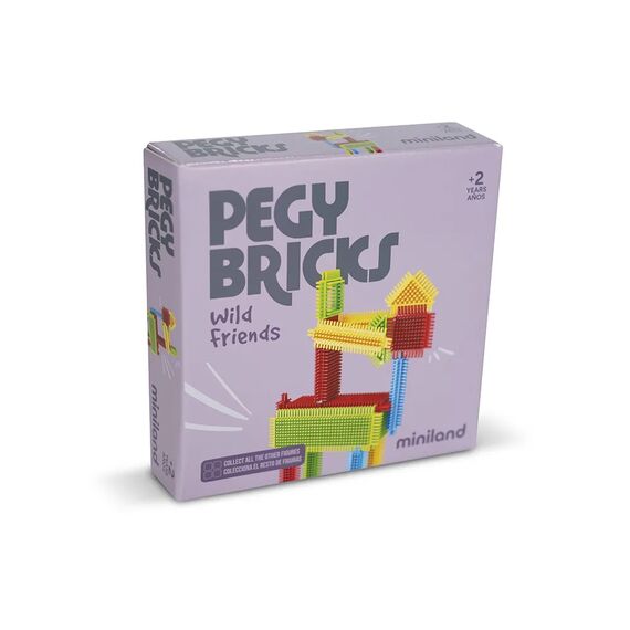 MINILAND ΠΑΙΧΝΙΔΙ ΚΑΤΑΣΚΕΥΗΣ PEGY BRICKS - WILD FRIENDS - Εκπαιδευτικά Παιχνίδια στο Oneirokosmos