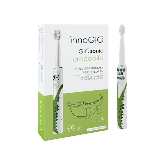 INNOGIO SONIC ΠΑΙΔΙΚΗ ΗΛΕΚΤΡΙΚΗ ΟΔΟΝΤΟΒΟΥΡΤΣΑ CROCODILE - Προϊόντα υγιεινής φροντίδας στο Oneirokosmos