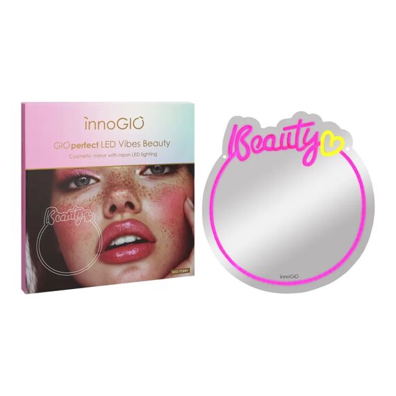 INNOGIO ΚΑΘΡΕΦΤΗΣ ΚΑΛΛΥΝΤΙΚΩΝ ΜΕ NEON LED ΦΩΤΙΣΜΟ BEAUTY - Καθρέφτες Μακιγιάζ στο Oneirokosmos