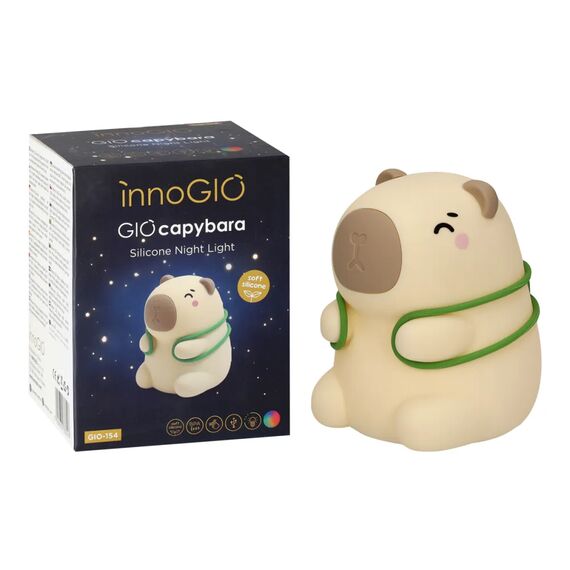 INNOGIO ΦΩΤΙΣΤΙΚΟ ΝΥΧΤΟΣ ΣΙΛΙΚΟΝΗΣ GIO CAPYBARA - Φωτιστικά Δωματίου στο Oneirokosmos