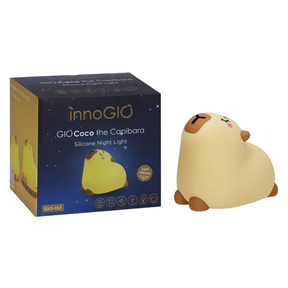 INNOGIO ΦΩΤΙΣΤΙΚΟ ΝΥΚΤΟΣ ΣΙΛΙΚΟΝΗΣ GIOCOCO THE CAPIBARA - Φωτιστικά Δωματίου στο Oneirokosmos