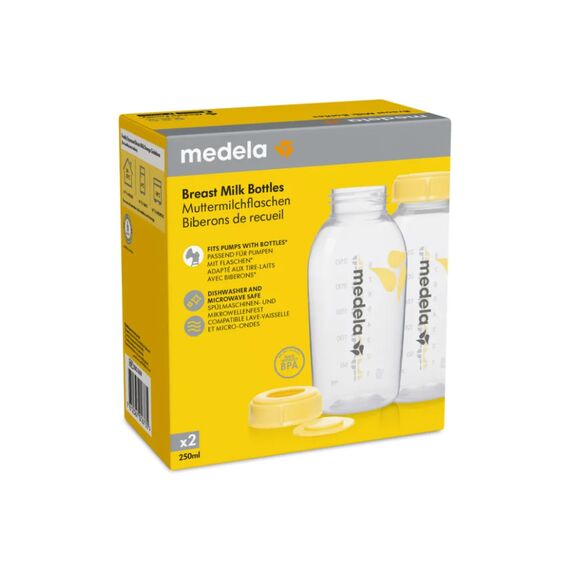 Medela Φιάλες Συλλογής & Αποθήκευσης Μητρικού Γάλακτος 250ml Σετ 2τμχ 200.1659 - Συλλογή γάλακτος και αξεσουάρ θηλασμού στο Oneirokosmos