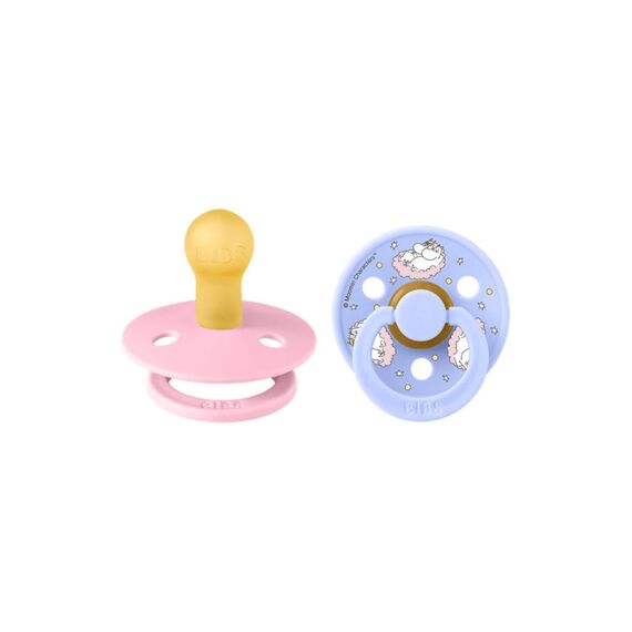 Bibs Σετ Πιπίλες Colour x Moomin Latex No2 Sailing Nordic Baby Pink / Hush Mix 2 τμχ 12033101 - Πιπίλες στο Oneirokosmos