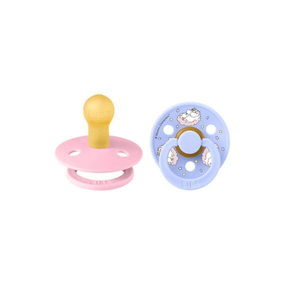 Bibs Σετ Πιπίλες Colour x Moomin Latex No2 Sailing Nordic Baby Pink / Hush Mix 2 τμχ 12033101 - Πιπίλες στο Oneirokosmos