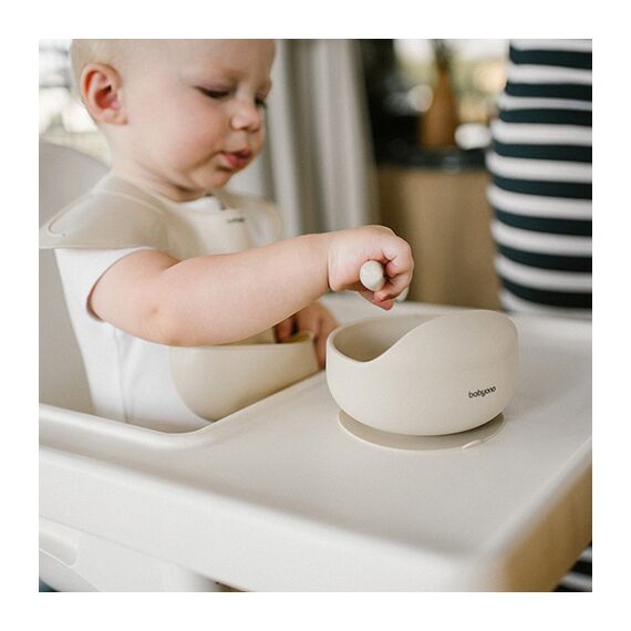 BabyOno Μπολ σιλικόνης με βεντούζα Μπεζ BN1481/04 - Σετ Φαγητού, Μπολάκια, Πιατάκια Φαγητού στο Oneirokosmos