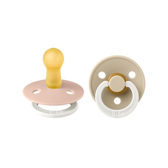 Bibs Σετ Πιπίλες Colour Glow Latex No1 Blush / Vanilla 2τμχ. 110243 - Πιπίλες στο Oneirokosmos