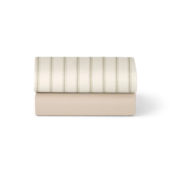 SNUZ ΣΕΤ ΣΕΝΤΟΝΙΑ 2 ΤΕΜΑΧΙΩΝ ΓΙΑ ΛΙΚΝΟ 44 x 80 cm SAGE STRIPE - Σεντόνια Κούνιας στο Oneirokosmos