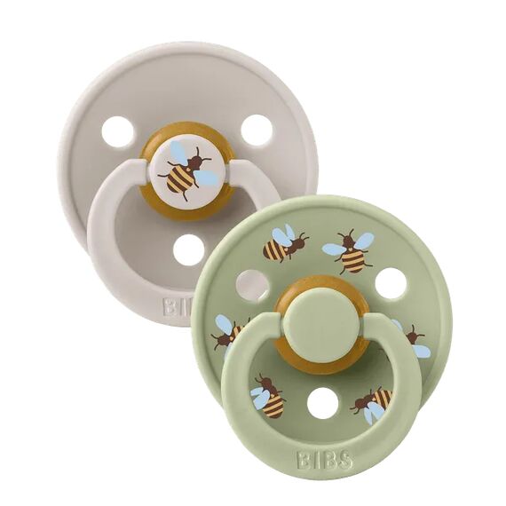 Bibs Πιπίλα Latex Studio Colour Bumblebee / Mushroom Mix 2τμχ. Νο1 11024102 - Πιπίλες στο Oneirokosmos