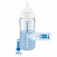 Nuk First Choice+ Γυάλινο Μπιμπερό με Δείκτη Ελέγχου Θερμοκρασίας με Θηλή Σιλικόνης 0-6m 240ml Pink Birds 10745124 - Μπιμπερό στο Oneirokosmos