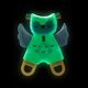 Infantino μασητικό  και πανάκι παρηγοριάς Glow in the Dark Cuddle & Teether Owl B-302035-00 - Μασητικά - Κρίκοι Οδοντοφυΐας στο Oneirokosmos