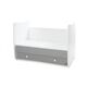 Lorelli Μετατρεπόμενο Κρεβάτι Dream White & Stone Grey 60x120 10150420041A - Βρεφικά Κρεβατάκια Κούνιες Μωρού στο Oneirokosmos