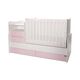 Lorelli Μετατρεπόμενο Κρεβάτι Combo 172x 72 White & Orchid Pink 10150560038A - Βρεφικά Πολυμορφικά Κρεβατάκια στο Oneirokosmos