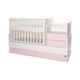 Lorelli Μετατρεπόμενο Κρεβάτι Combo 172x 72 White & Orchid Pink 10150560038A - Βρεφικά Πολυμορφικά Κρεβατάκια στο Oneirokosmos