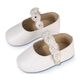 Babywalker Γοβακι Μονή Μπαρέτα με Chiffon Λουλούδια MI1638 Λευκό - Βαπτιστικό Παπούτσι για Κορίτσι στο Oneirokosmos