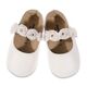 Babywalker Γοβακι Μονή Μπαρέτα με Chiffon Λουλούδια MI1638 Λευκό - Βαπτιστικό Παπούτσι για Κορίτσι στο Oneirokosmos
