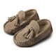 Babywalker Καστόρινο Μοκασίνι με Φουντάκια BW4011 Μπεζ - Βαπτιστικό Παπούτσι για Αγόρι στο Oneirokosmos