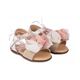 Babywalker Πέδιλο Διακοσμημένο με Λουλούδια και Φτερά PRI2616 Εκρού-Ροζ - Βαπτιστικό Παπούτσι για Κορίτσι στο Oneirokosmos