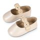 Babywalker Γοβακι Μονή Μπαρέτα με Chiffon Λουλούδια MI1638 Εκρού - Βαπτιστικό Παπούτσι για Κορίτσι στο Oneirokosmos