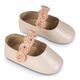 Babywalker Γοβακι Μονή Μπαρέτα με Chiffon Λουλούδια MI1638 Εκρού Ροζ - Βαπτιστικό Παπούτσι για Κορίτσι στο Oneirokosmos