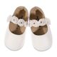 Babywalker Γοβακι Μονή Μπαρέτα με Chiffon Λουλούδια MI1638 Λευκό - Βαπτιστικό Παπούτσι για Κορίτσι στο Oneirokosmos