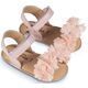 Babywalker Πέδιλο με Chiffon Λουλούδια ΜΙ1633 Ροζ - Βαπτιστικό Παπούτσι για Κορίτσι στο Oneirokosmos