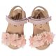 Babywalker Πέδιλο με Chiffon Λουλούδια ΜΙ1633 Ροζ - Βαπτιστικό Παπούτσι για Κορίτσι στο Oneirokosmos