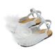 Babywalker Δερμάτινο Σαμπό με Χειροποίητο Λουλούδι EXC5772 Λευκό - Βαπτιστικό Παπούτσι για Κορίτσι στο Oneirokosmos