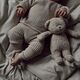 Moonie: Παιχνίδι Ύπνου The Humming Bear Grey Natur από Οργανικό Βαμβάκι με Αισθητήρα Κλάματος M-GRN - Δώρα στο Oneirokosmos