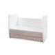 Lorelli Μετατρεπόμενο Κρεβάτι Dream White & Light Oak 60x120  10150420045A - Βρεφικά Κρεβατάκια Κούνιες Μωρού στο Oneirokosmos