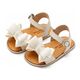 Babywalker Πέδιλο με Υφασμάτινο Φιόγκο BS3592 Εκρού - Βαπτιστικό Παπούτσι για Κορίτσι στο Oneirokosmos