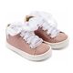 Babywalker Sneaker απο Ύφασμα και Δέσιμο Κορδέλα BW4864 Ροζ - Βαπτιστικό Παπούτσι για Κορίτσι στο Oneirokosmos