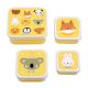 A Little Lovely Company Σετ 4 Δοχεία Φαγητού Lunch & Snack Box Animal Friends SBSEAF81 - Σετ Φαγητού, Μπολάκια, Πιατάκια Φαγητού στο Oneirokosmos