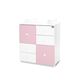 Lorelli Συρταριέρα Αλλαξιέρα  Cupboard 83x71x96cm White & Orchid Pink 10170140038P - Σιφονιέρες - Αλλαξιέρες στο Oneirokosmos