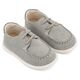 Babywalker Καστόρινο Δετό Μοκασίνι BW4315 Γκρι - Βαπτιστικό Παπούτσι για Αγόρι στο Oneirokosmos