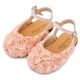Babywalker Γαλλικό Σαμπό με Chiffon Λουλούδια BW4884 Ροζ - Βαπτιστικό Παπούτσι για Κορίτσι στο Oneirokosmos