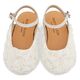 Babywalker Γαλλικό Σαμπό με Chiffon Λουλούδια BW4884 Λευκό - Βαπτιστικό Παπούτσι για Κορίτσι στο Oneirokosmos
