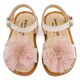 Babywalker Πέδιλο με Διακοσμητικό Πεταλούδας BW4886 Εκρού Ροζ - Βαπτιστικό Παπούτσι για Κορίτσι στο Oneirokosmos