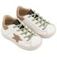 Babywalker Τρίχρωμο Sneaker Δετό EXC5315  Λευκό Μπεζ Μέντα - Βαπτιστικό Παπούτσι για Αγόρι στο Oneirokosmos